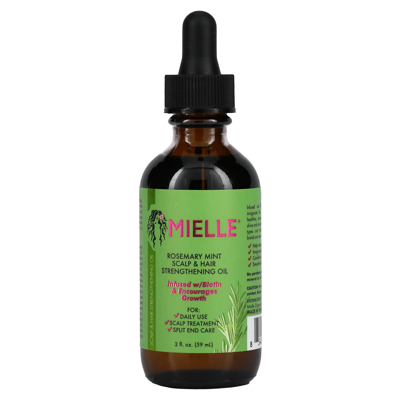 Mielle oil for strengthening hair and scalp, rosemary and mint, 59 ml