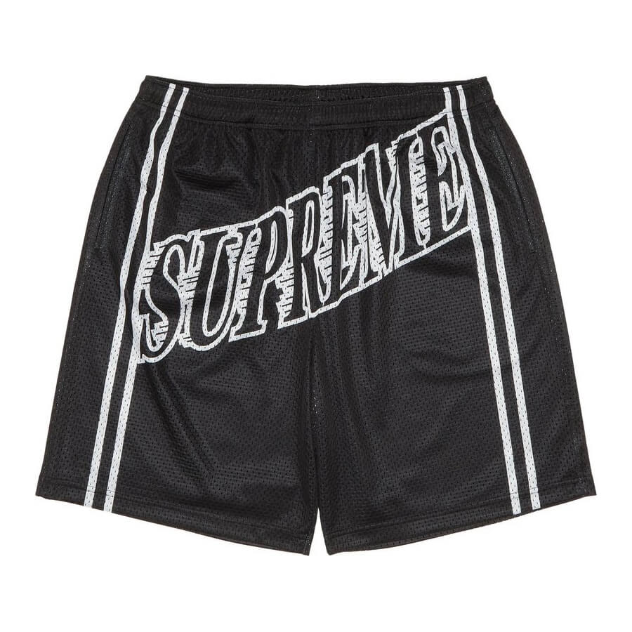 Supreme Slap Shot Baggy Mesh Shorts, black