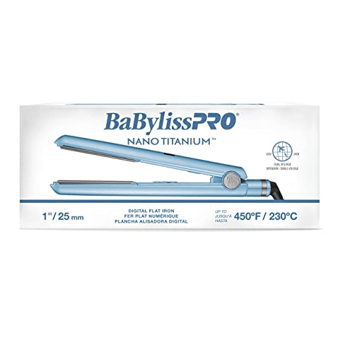 Straightener BaBylissPRO Nano Titanium Digital, 2.5 cm