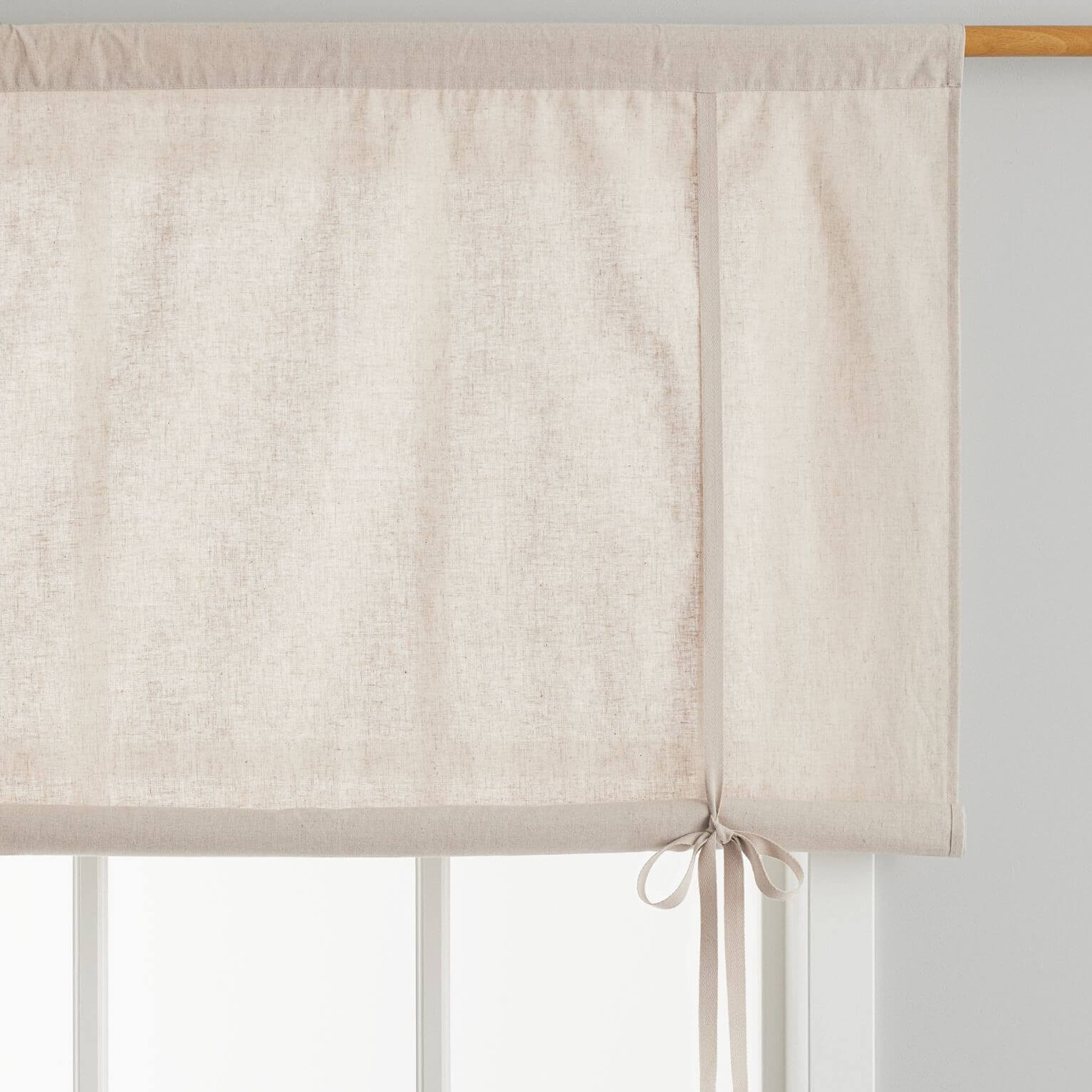 Curtains H&M Home Linen-blend Roll-up, light beige