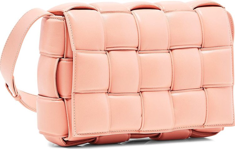 Bottega Veneta Padded Cassette Bag Peachy/Silver, orange