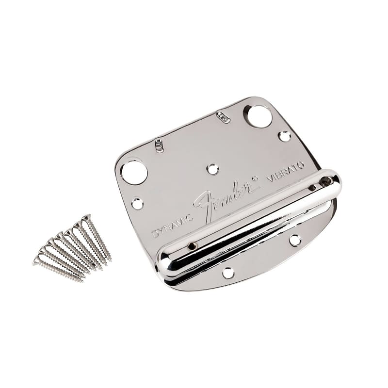 Genuine Fender Mustang Vibrato Dynamic Bridge Stoptail/Hardtail - Chrome Genuine Fender Mustang Vibrato Dynamic Bridge Stoptail/Hardtail - Chrome