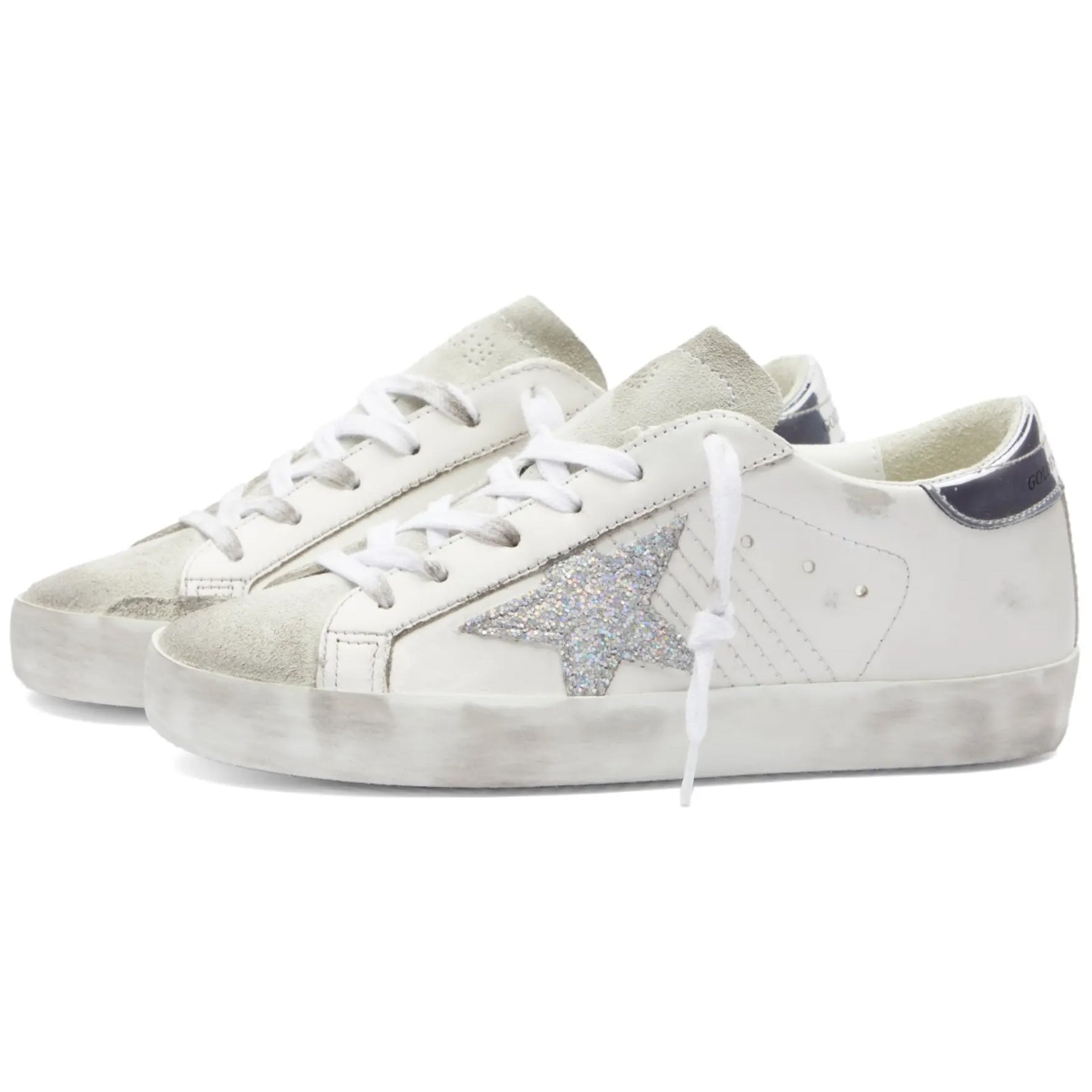 حذاء رياضي Golden Goose Super Star Leather، متعدد الألوان