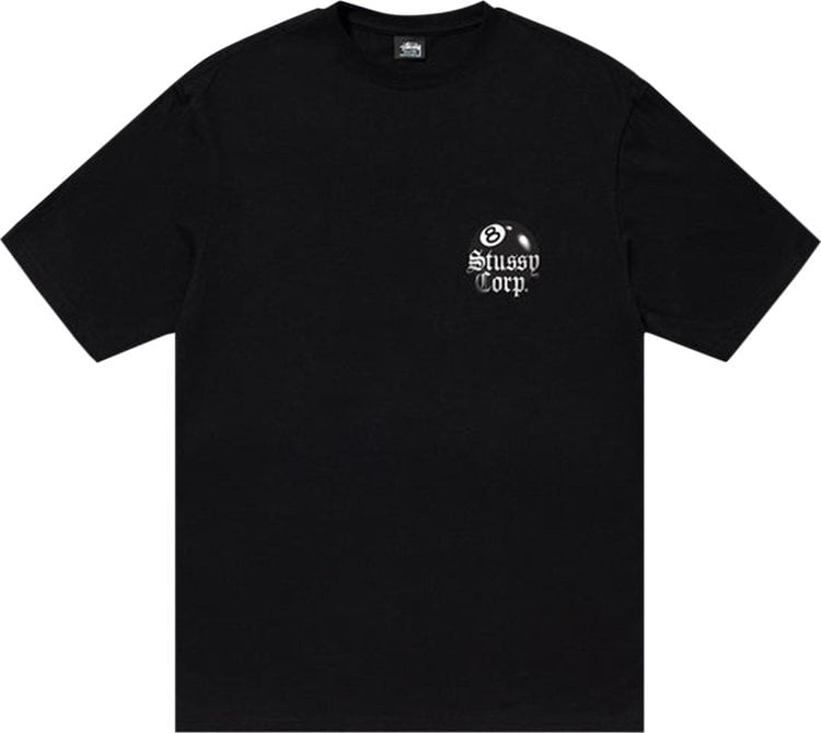 تي شيرت Stussy 8 Ball Corp. Tee 'Black'، أسود