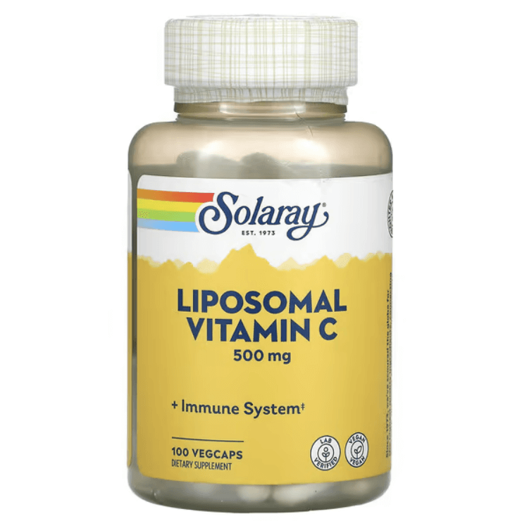 Liposomal Vitamin C, 500 mg, 100 vegetable capsules, Solaray