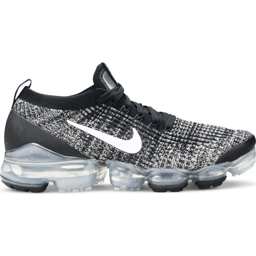 حذاء Nike Air VaporMax Flyknit 3 "Oreo" للنساء، أسود/رمادي/أبيض