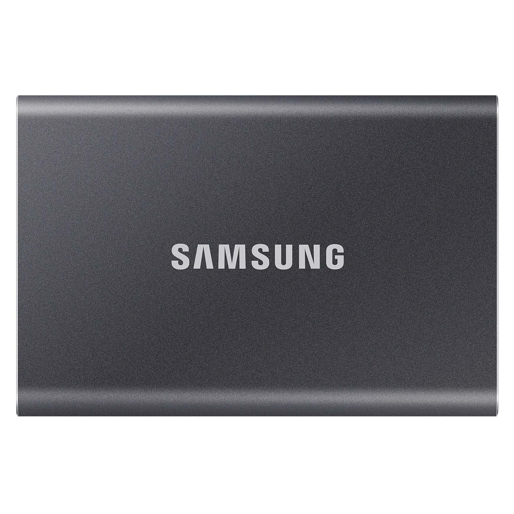 قرص صلب خارجي SSD Samsung T7، 500 جيجا، رمادي