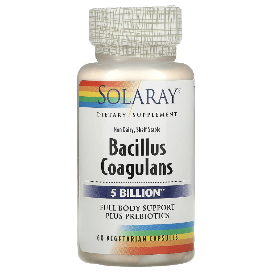 Bacillus Coagulans, 2.5 Billion, 60 Vegetarian Capsules, Solaray