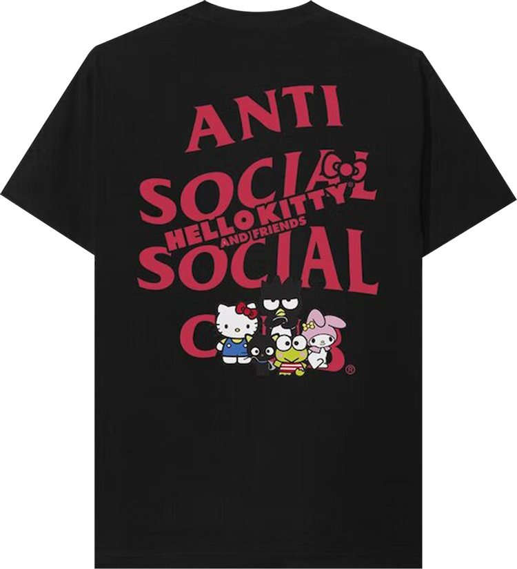 Anti Social Social Club x Hello Kitty And Friends Tee 'Black', black