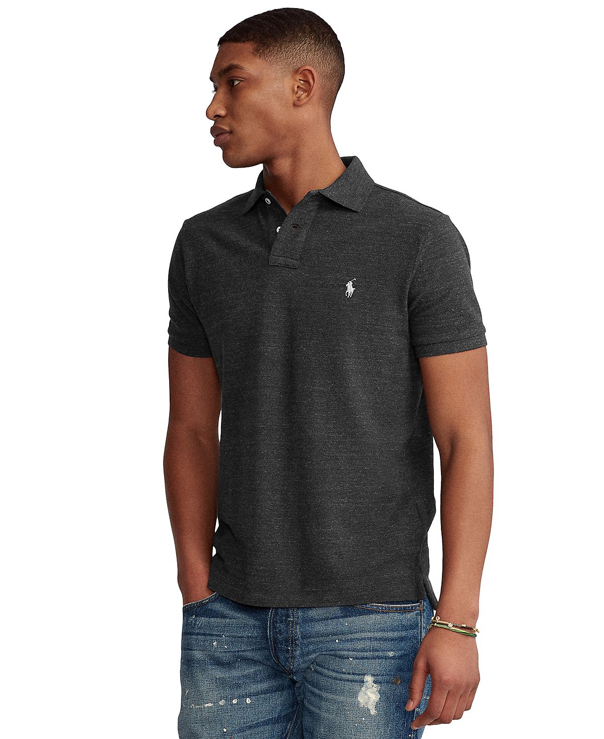 Polo Ralph Lauren Men's Slim Fit Mesh Custom Polo Shirt, Multi