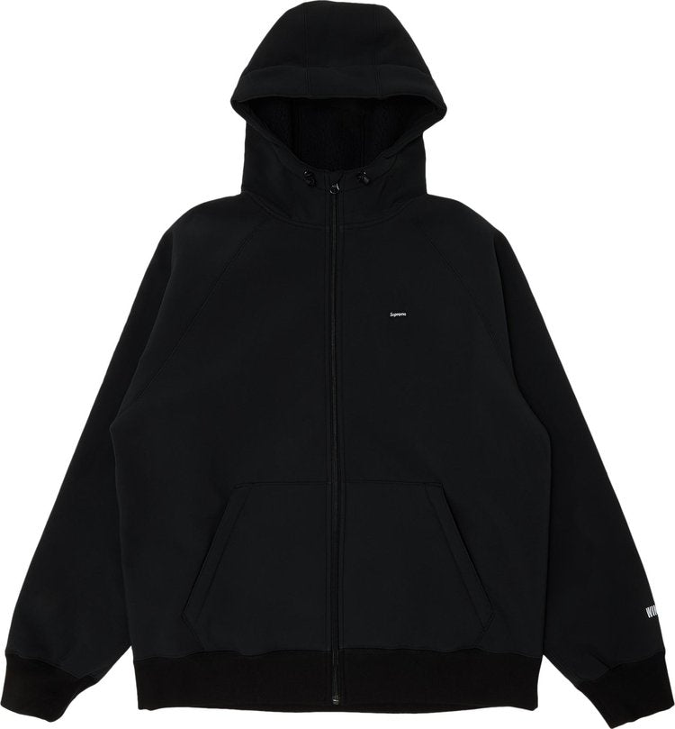 سويت شيرت Supreme x WINDSTOPPER بغطاء رأس وسحّاب - أسود