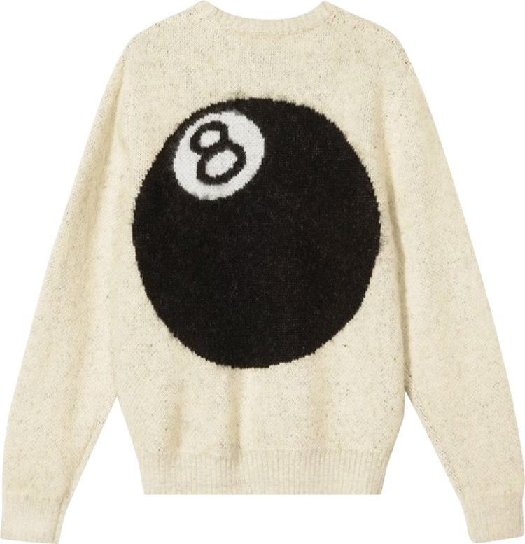 Stussy 8 Ball Heavy Brushed Mohair Sweater 'Cream', cream