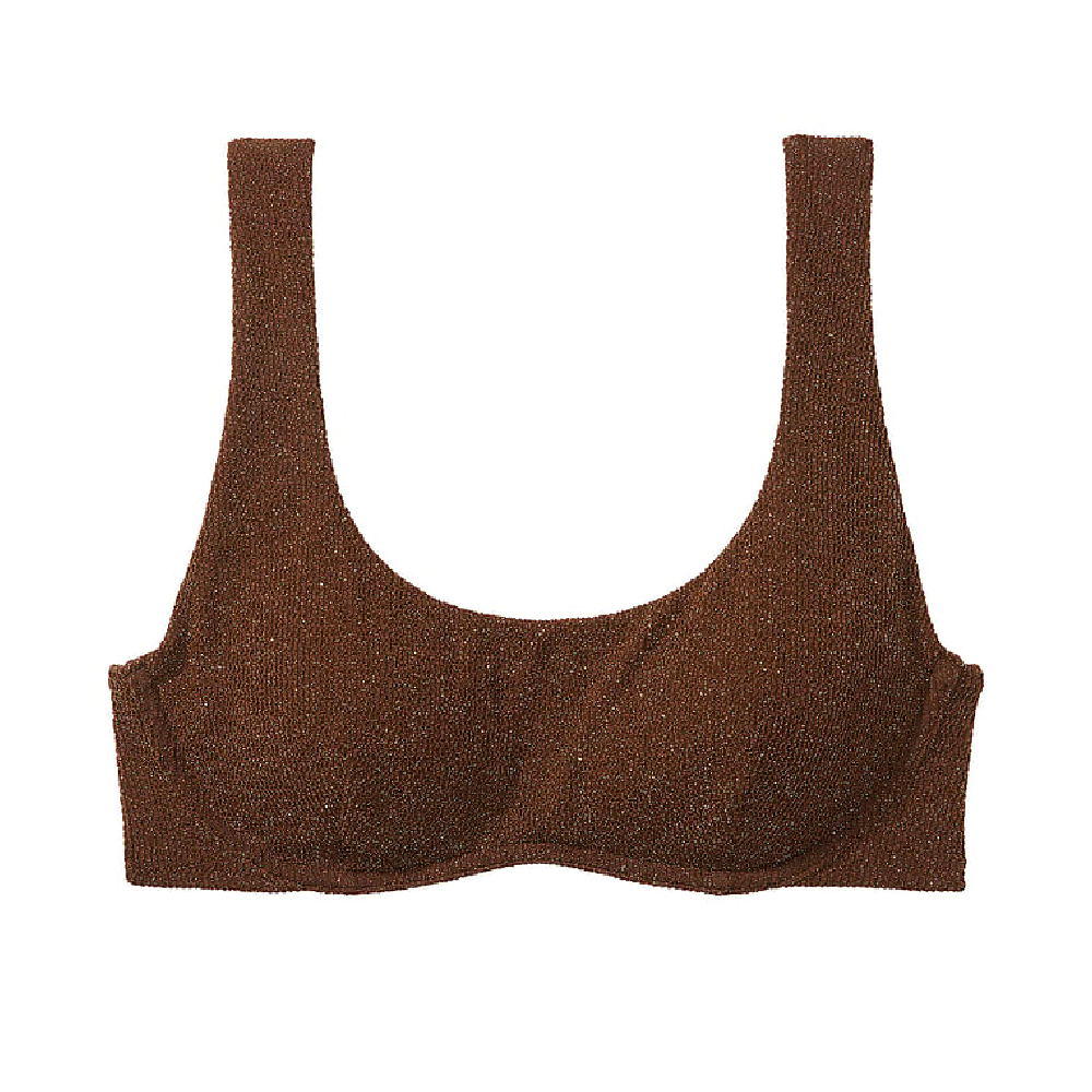 Victoria's Secret Pink The Wave bikini top, brown