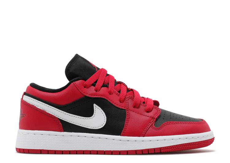 حذاء رياضي AIR JORDAN 1 LOW GS 'BLACK VERY BERRY'، أسود