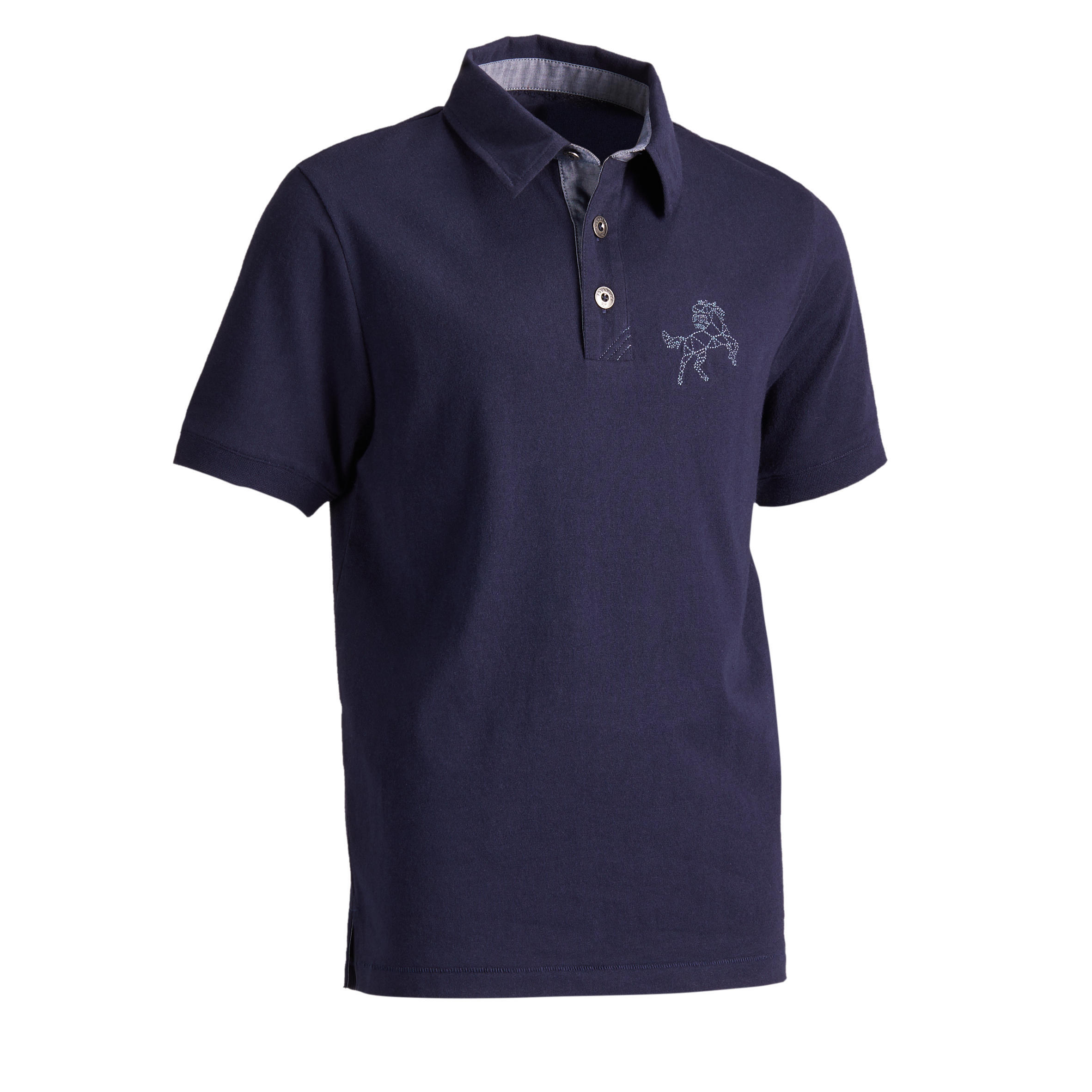 Fouganza 140 riding polo for boys, blue