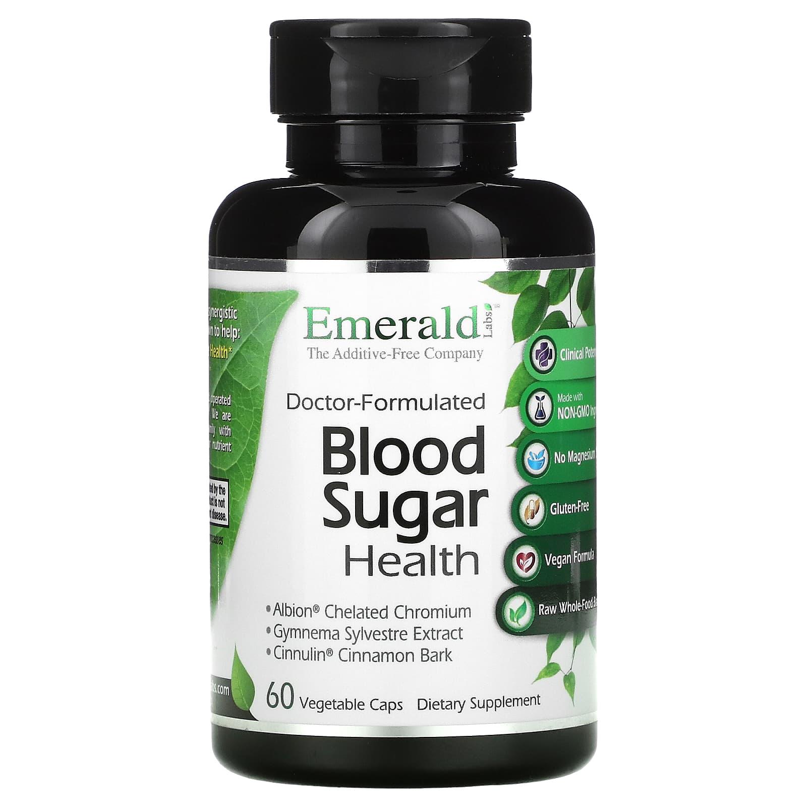 Emerald Laboratories Blood Sugar Health Dietary Supplement, 60 Veggie Capsules