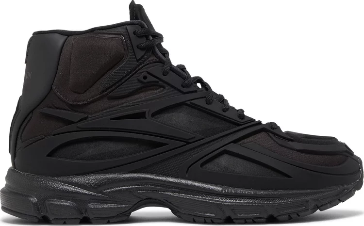 حذاء رياضي Kanghyuk x premier road modern mid 'triple black' من Reebok، باللون الأسود