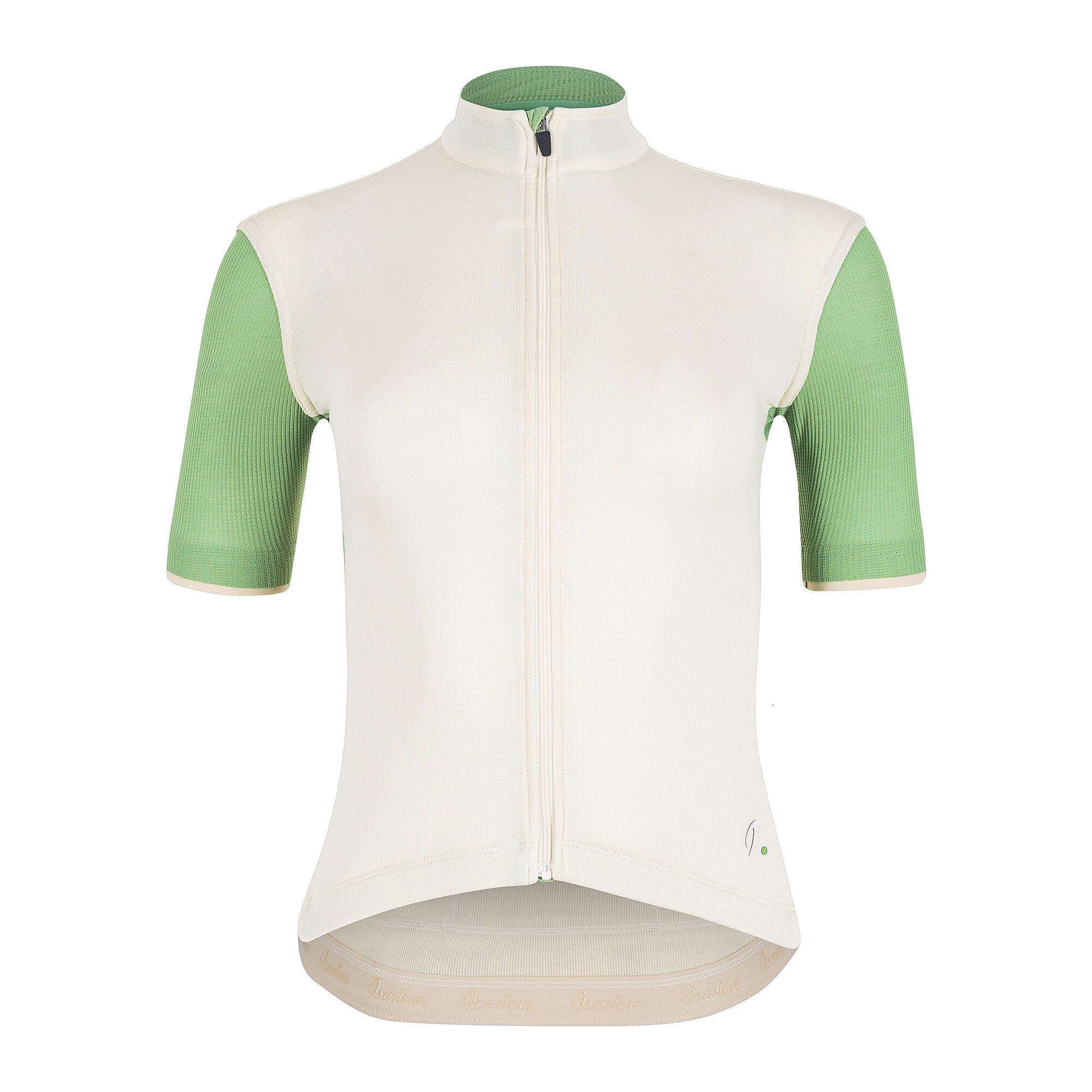 Branded Women's Cycling T-Shirt Parchment/Green Jade ISADORE, White