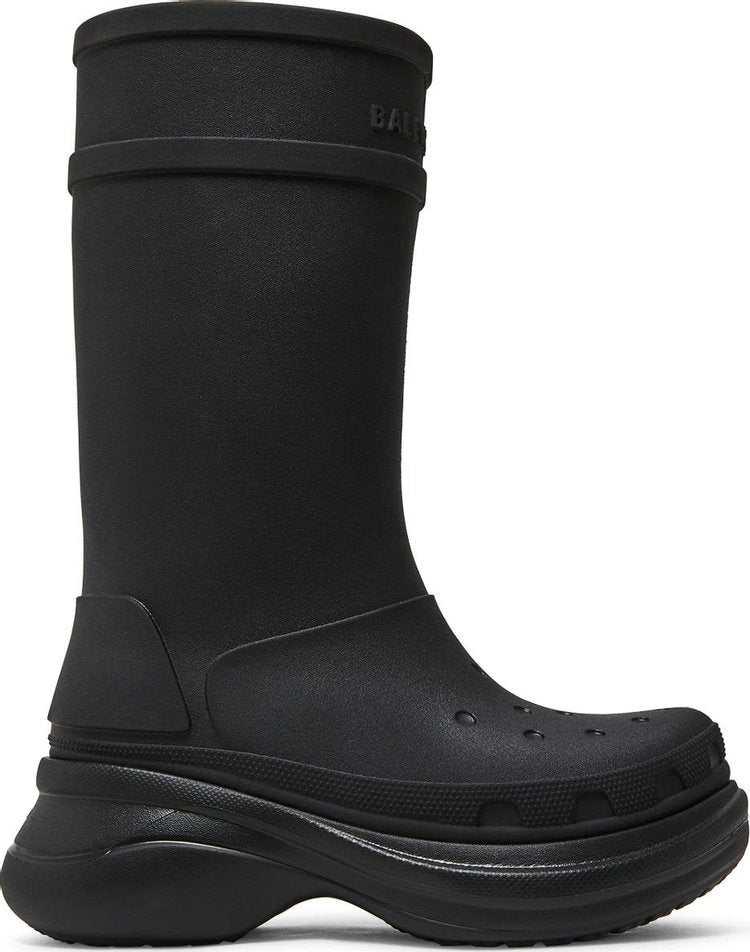 حذاء Crocs x Balenciaga Clog Boot 2.0 باللون الأسود، أسود