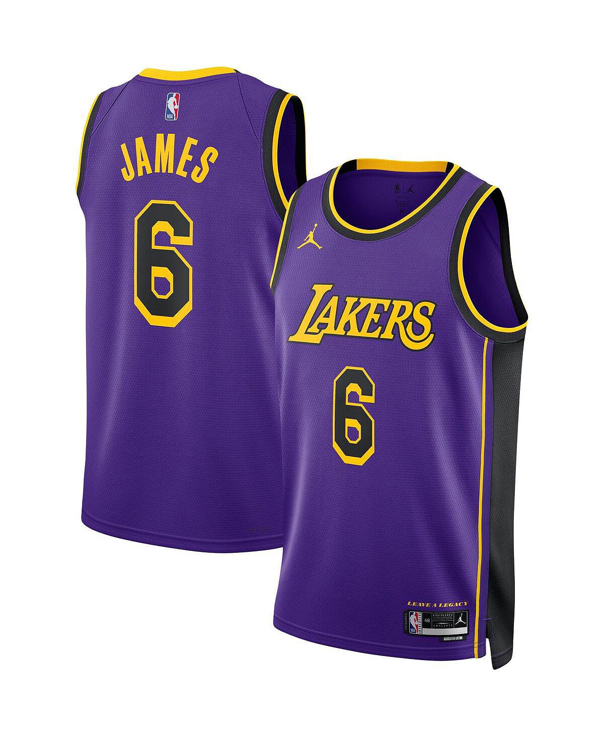 Brand men's t-shirt lebron james purple los angeles lakers 2022/23 statement edition swingman jersey Jordan violet