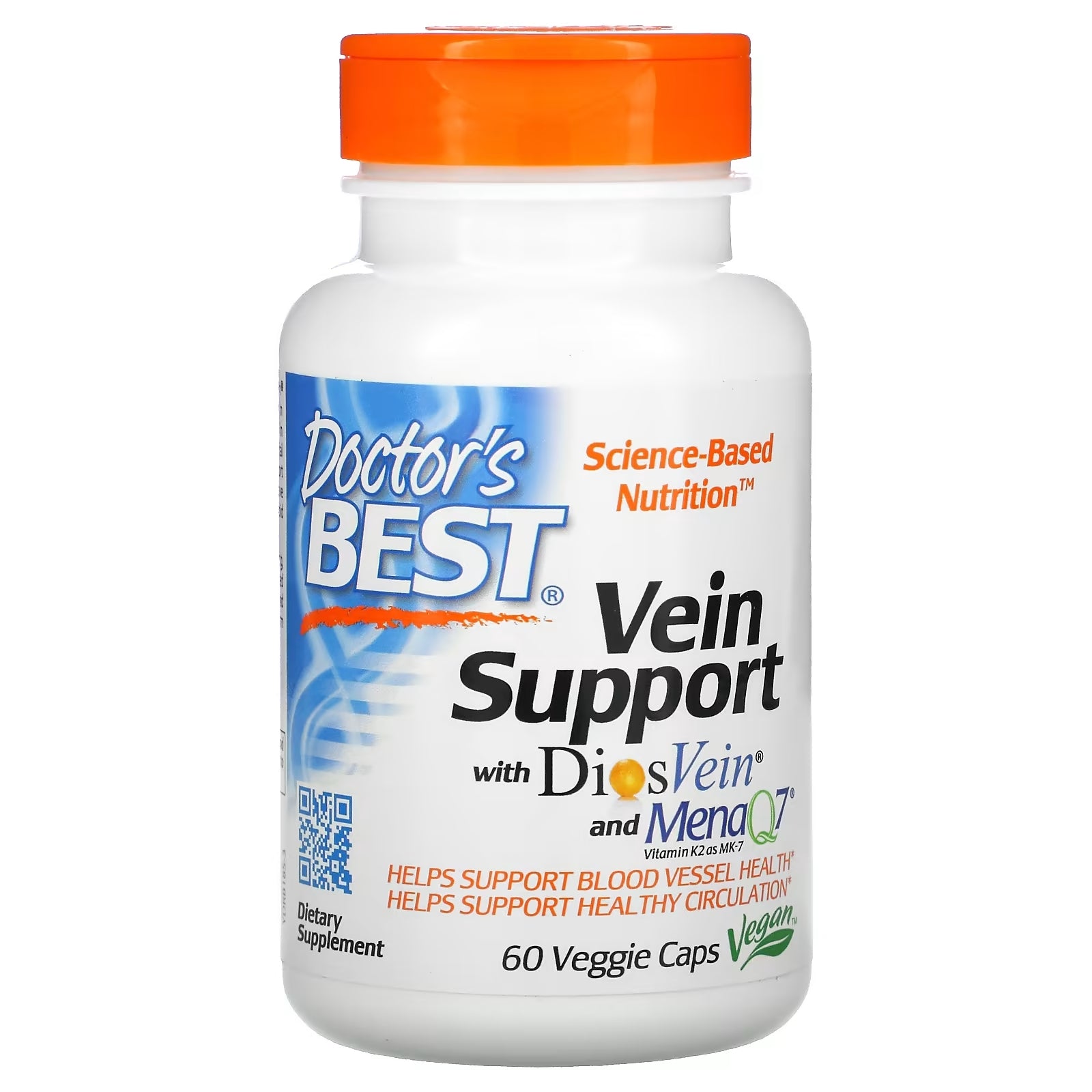 Doctor's Best Vein Support with DiosVein and MenaQ7, 60 Vegetarian Capsules