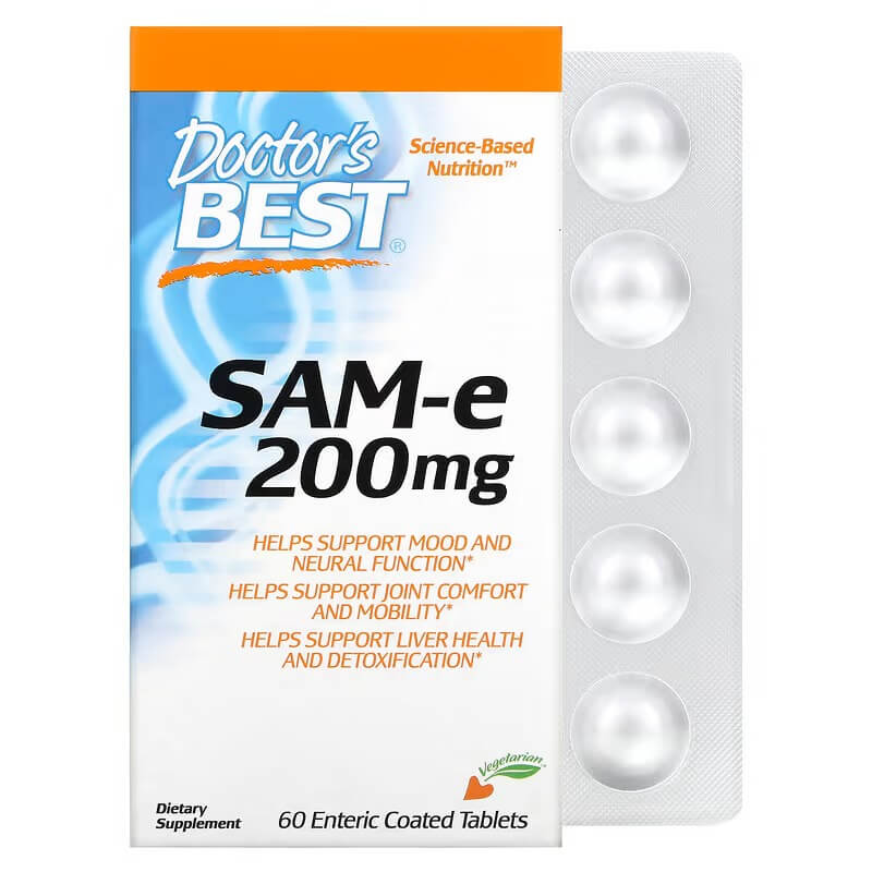 SAMe Doctor's Best 200 mg, 60 tablets