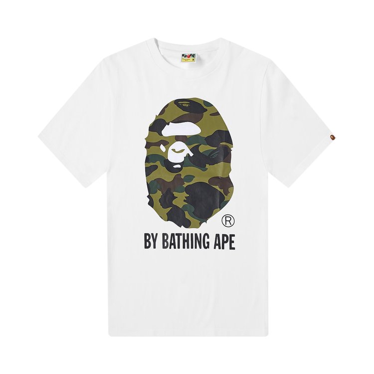 تي شيرت BAPE 1st Camo By Bathing Ape باللون الأبيض/الأخضر، باللون الأبيض