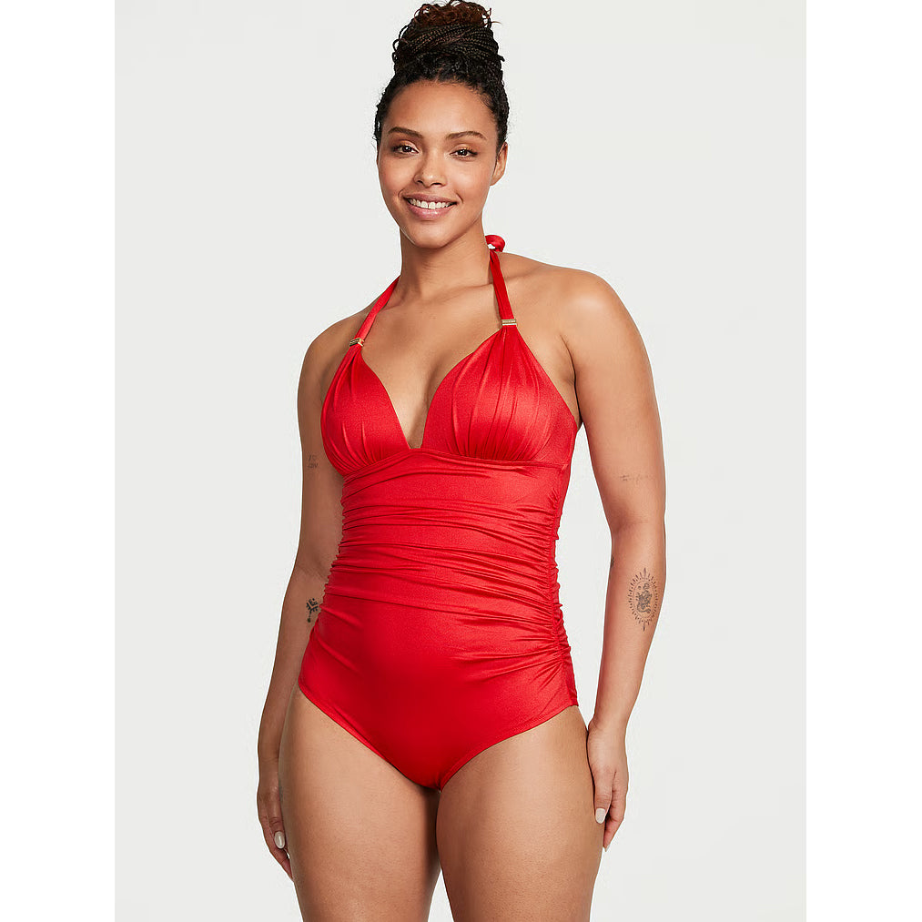 Victoria's Secret Swim The Harlow Push-Up One-Piece Swimsuit, red