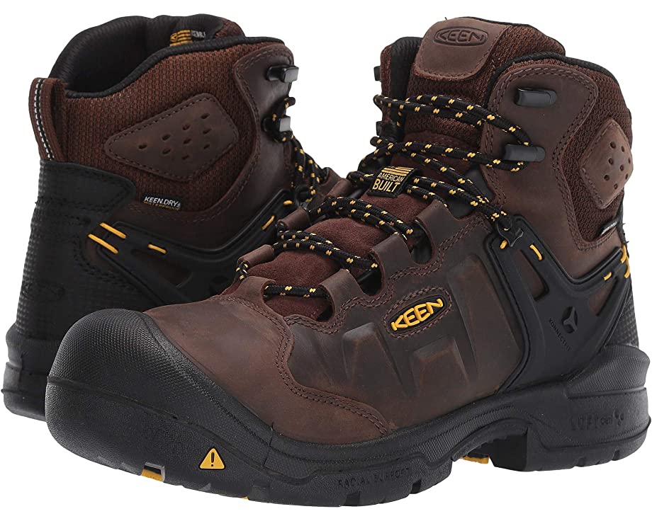 حذاء Dover WP KEEN Utility مقاس 6 بوصات، لون الأرض الداكنة