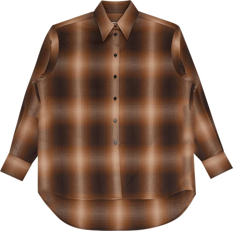 Shirt MM6 Maison Margiela Plaid Shirt 'Brown', brown