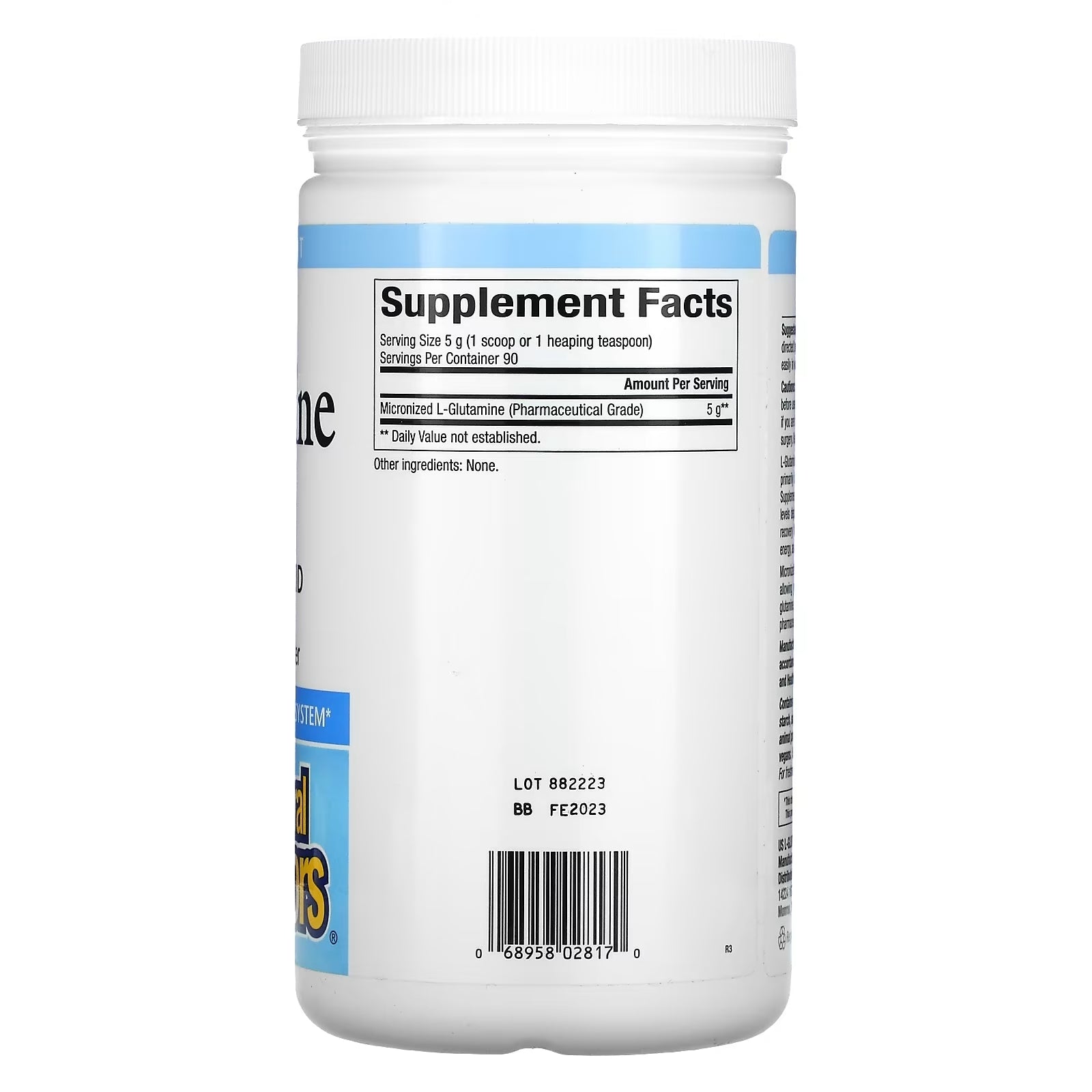 Natural Factors Micronized L-Glutamine Powder 5000 mg, 454 g