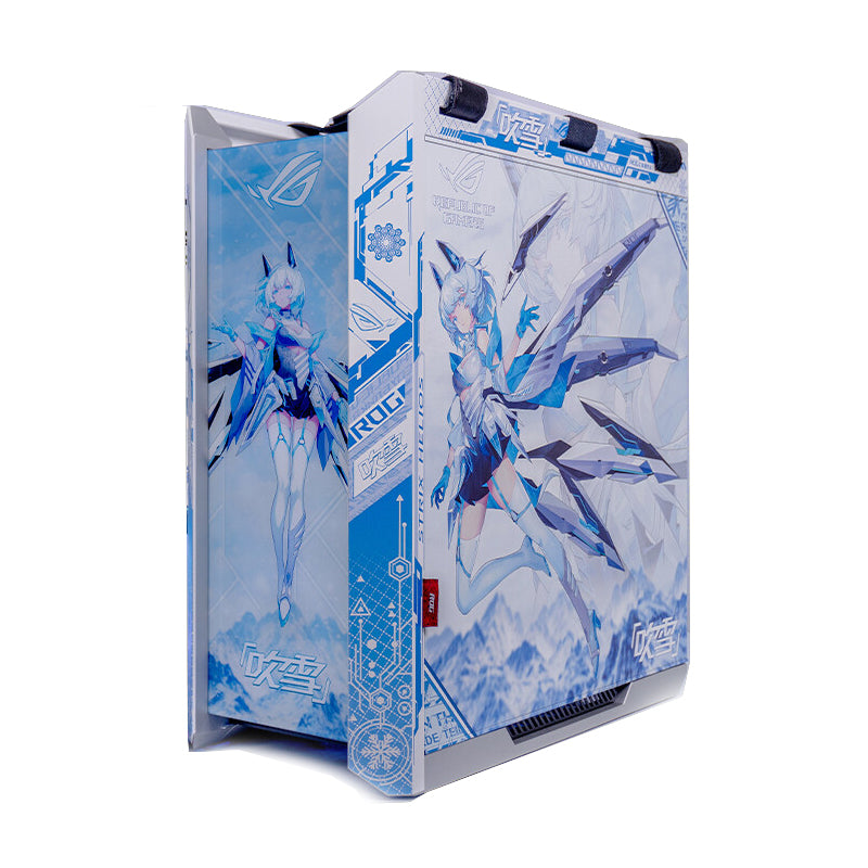 Case ASUS ROG Strix Helios GX601 Custom Fubuki Theme, Mid Tower, white/blue/pattern