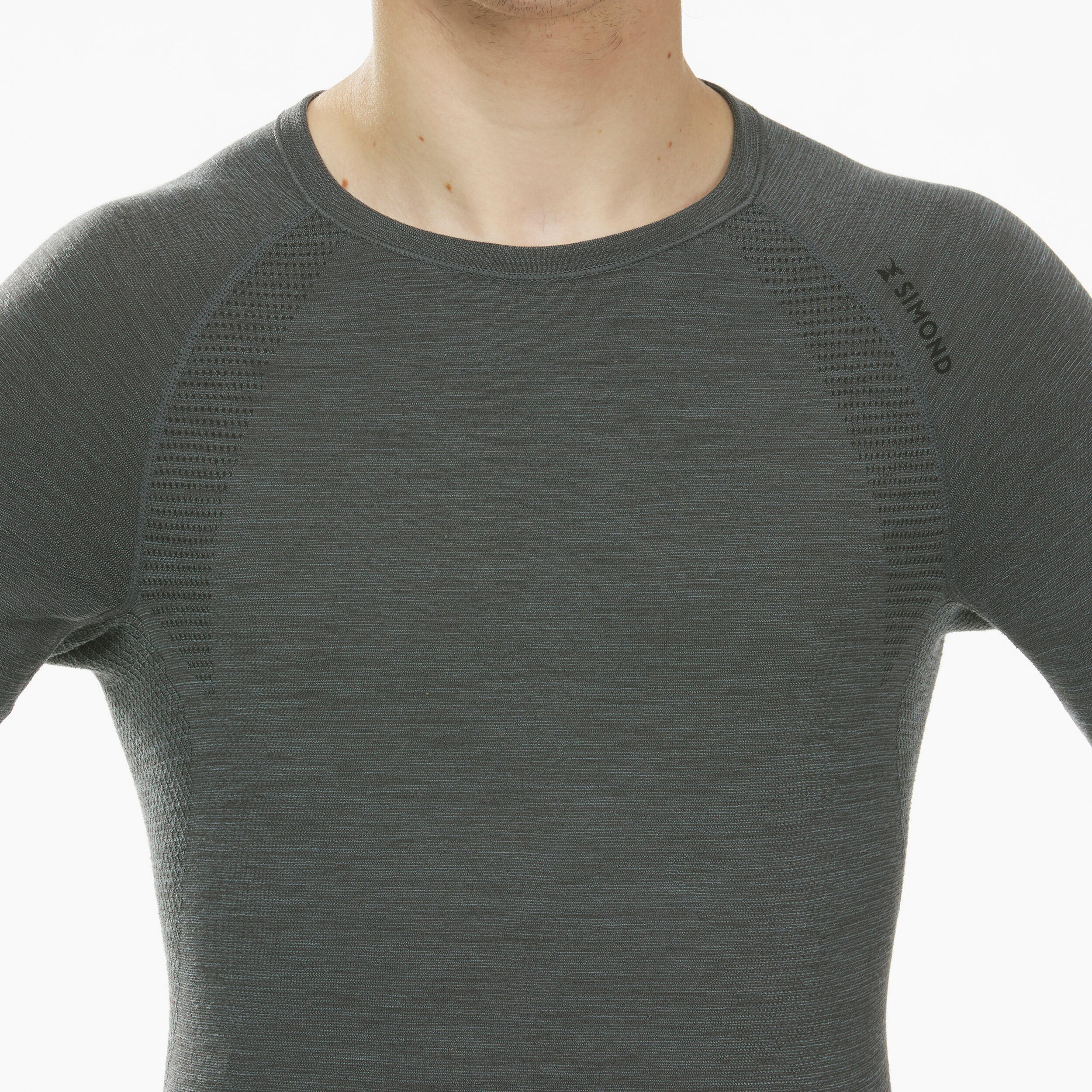 Simond Seamless thermal underwear for mountaineering made of wool for men, gray