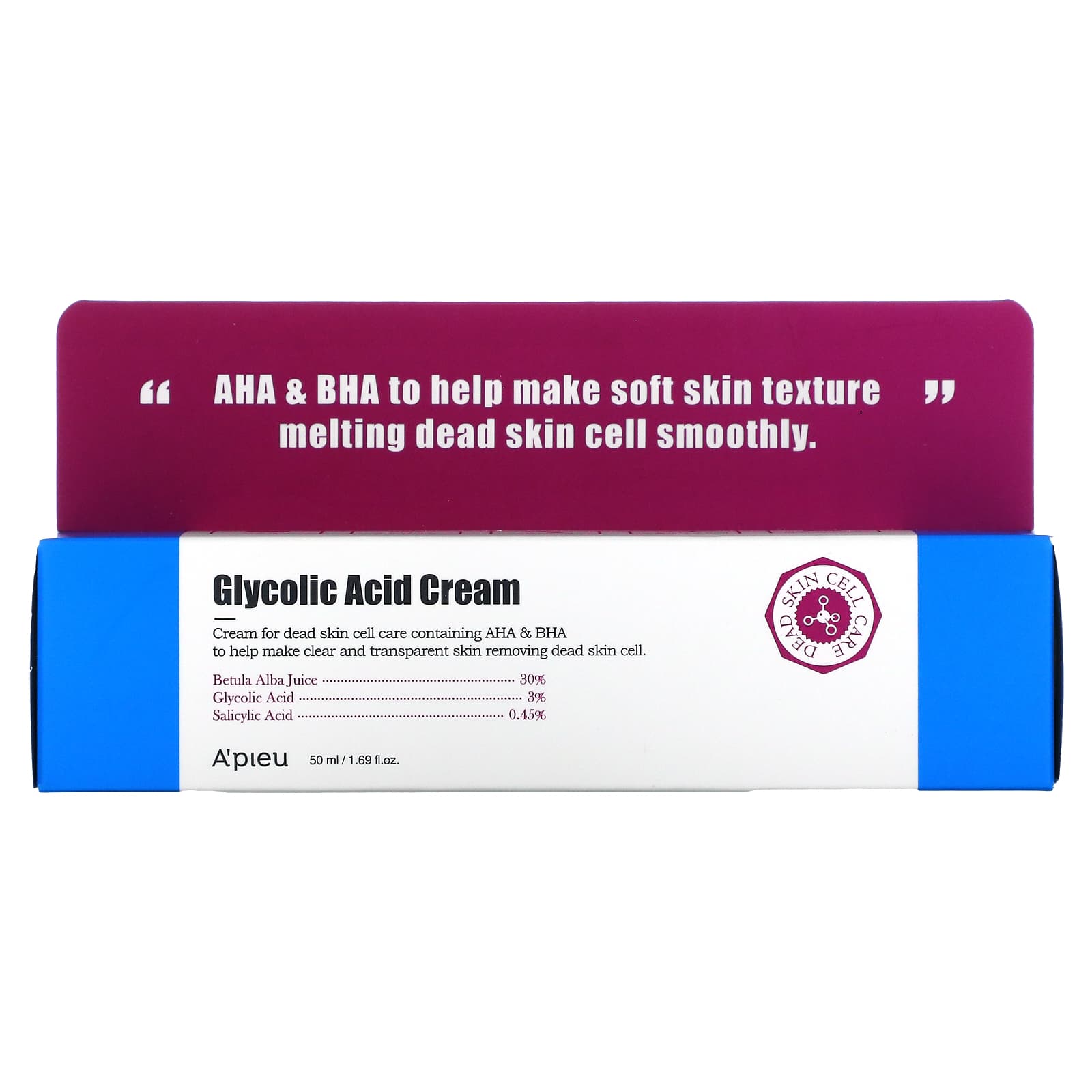 A'Pieu cream with glycolic acid, 50 ml