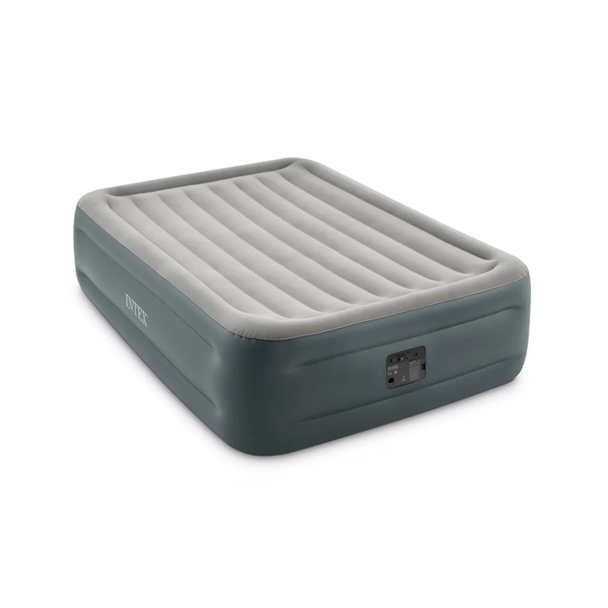 Air mattress Intex Essential Rest double built-in pump 203x152x25cm, gray