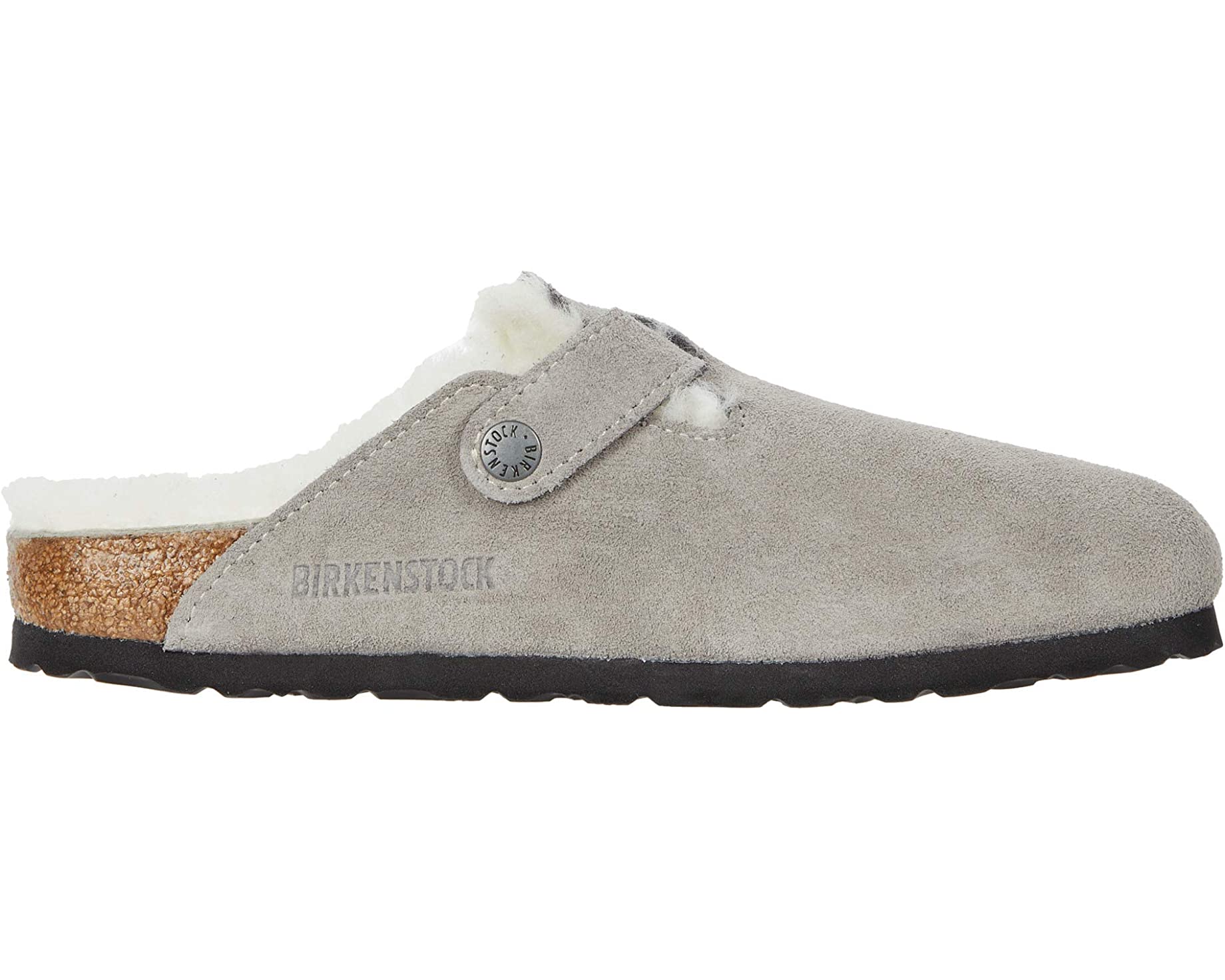 Boston Shearling Birkenstock Clog, Stone Coin