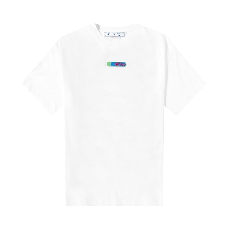 تي شيرت أبيض/أخضر من Off-White Weed Arrows Over Skate Tee، باللون الأبيض