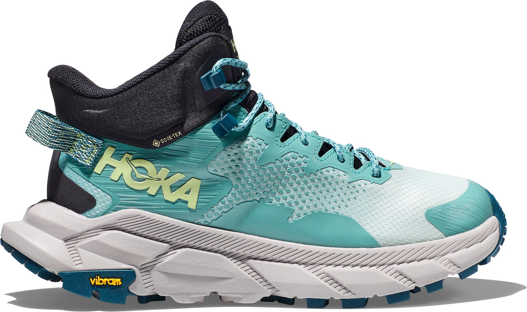 حذاء HOKA Trail Code GTX النسائي للمشي لمسافات طويلة، فيروزي