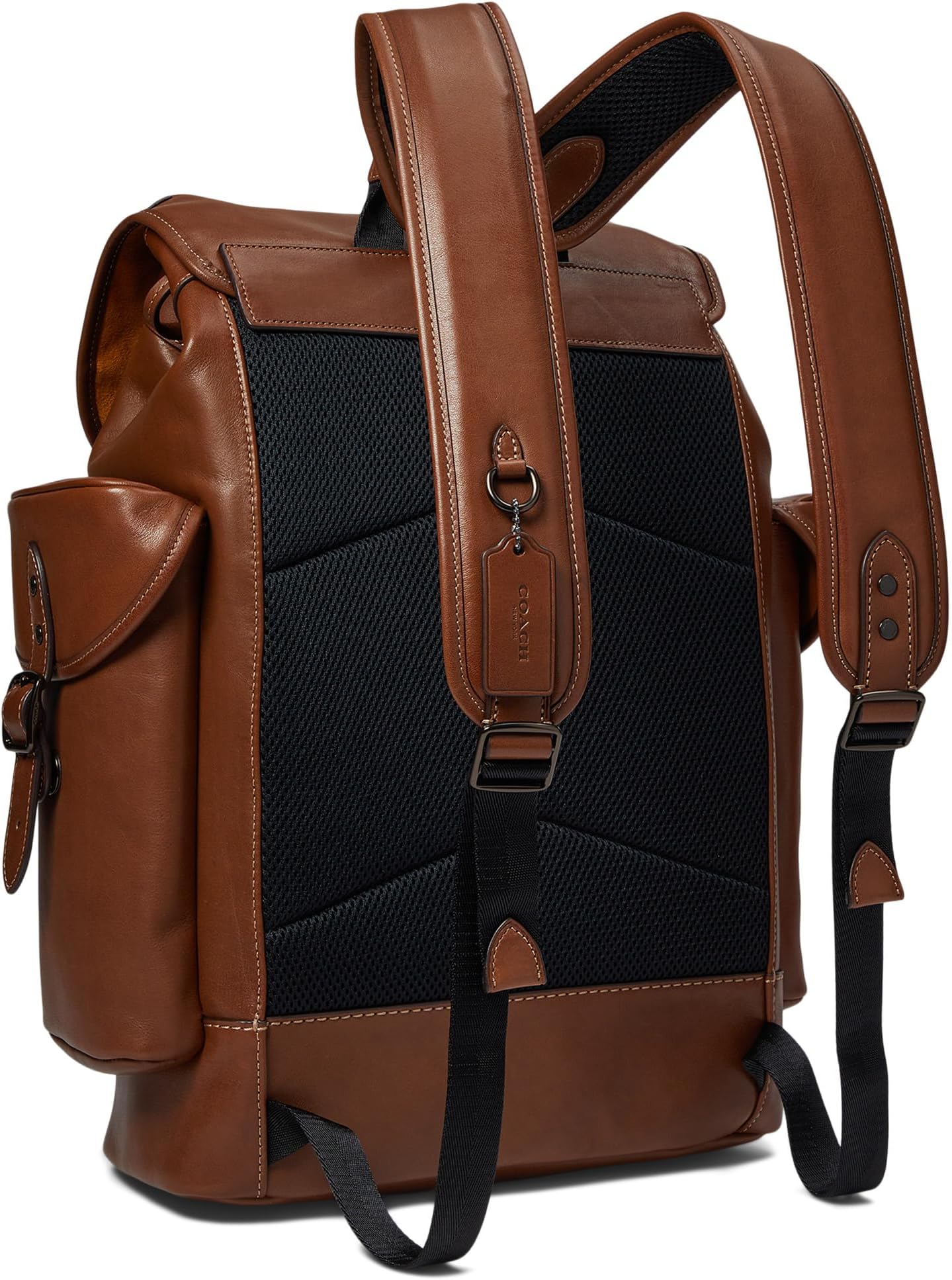 Hitch Backpack in Sport Calf COACH, Dark Saddle