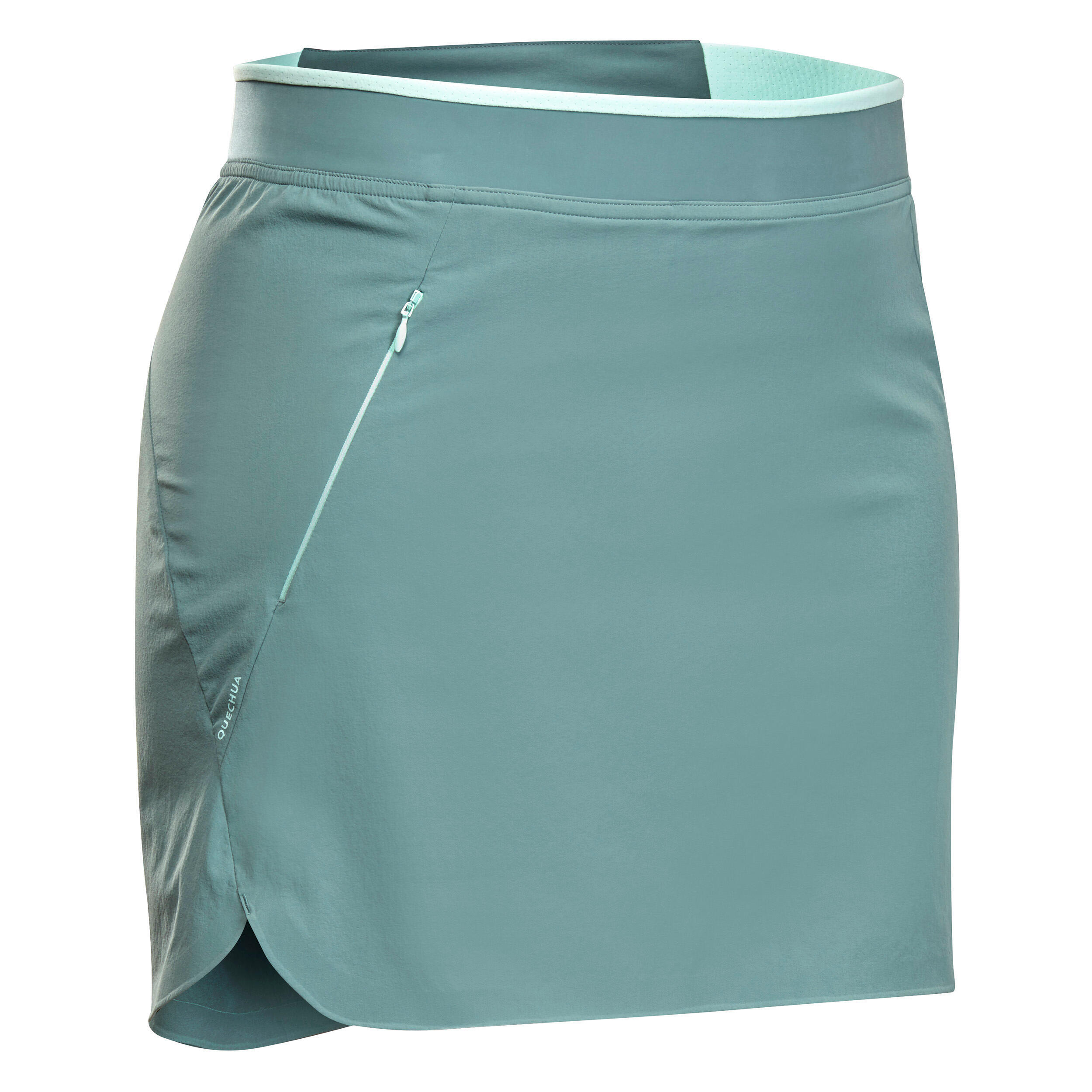 Women's short skirt Quechua MH500 for mountain hiking, turquoise