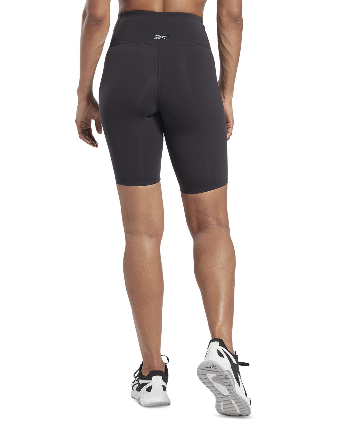 Reebok Women's Lux Slip-On High Rise Cycling Shorts, Black