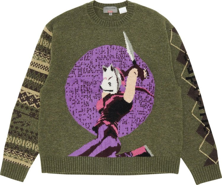 Supreme x Yohji Yamamoto x TEKKEN Sweater 'Olive', green