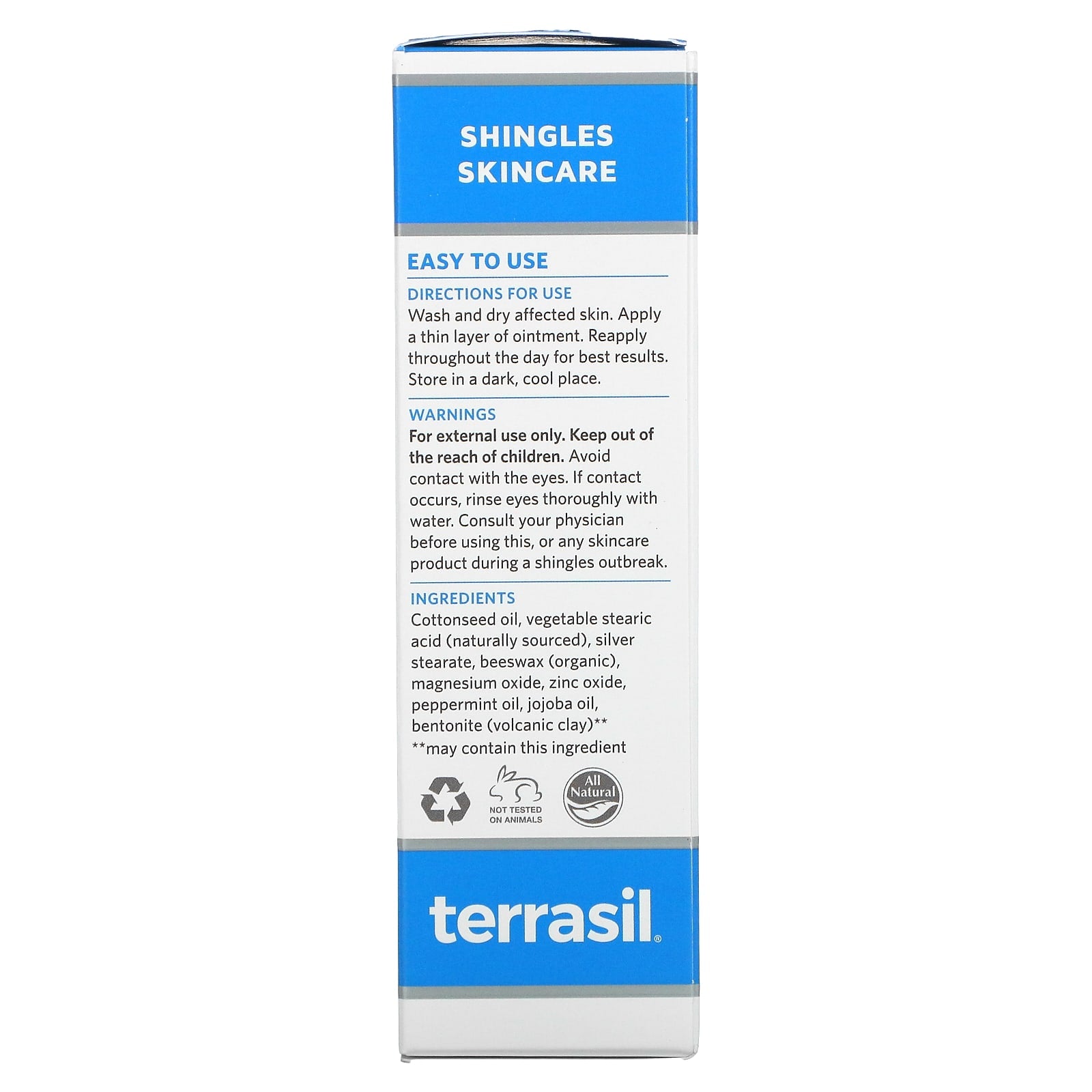 Skin care Terrasil against shingles, 45 g