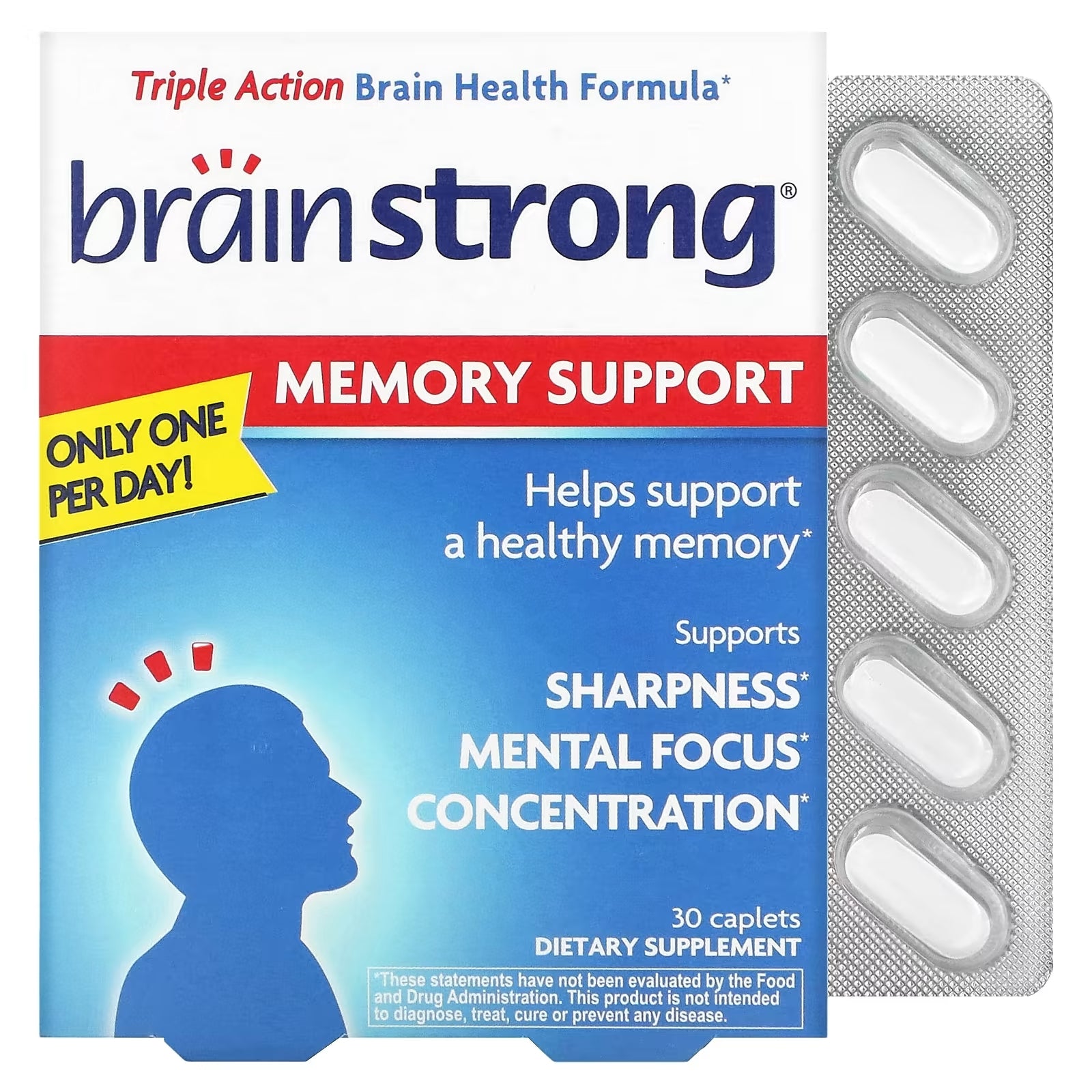 BrainStrong Memory Improver, 30 Capsules