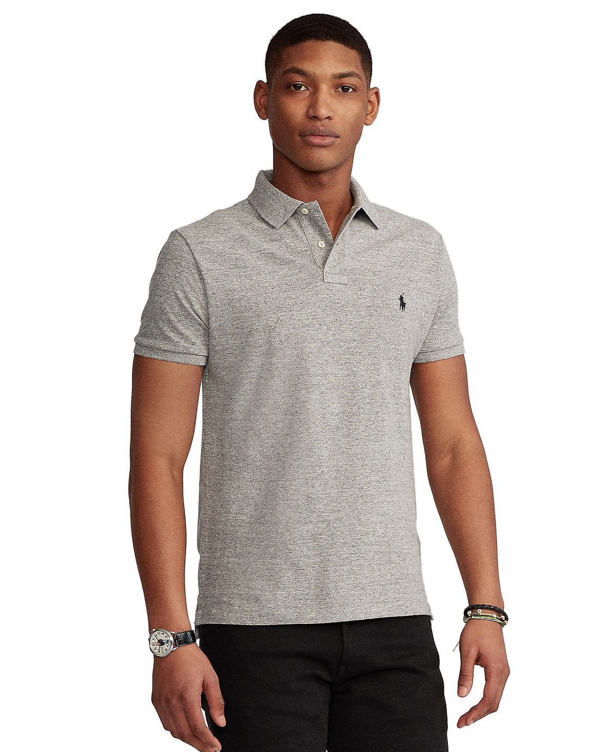 Polo Ralph Lauren Men's Slim Fit Mesh Custom Polo Shirt, Multi