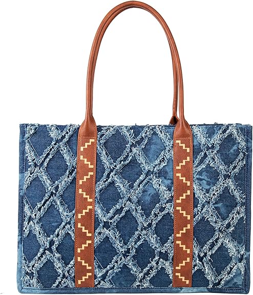 Wrangler Aztec Women's Tote Bag, Denim