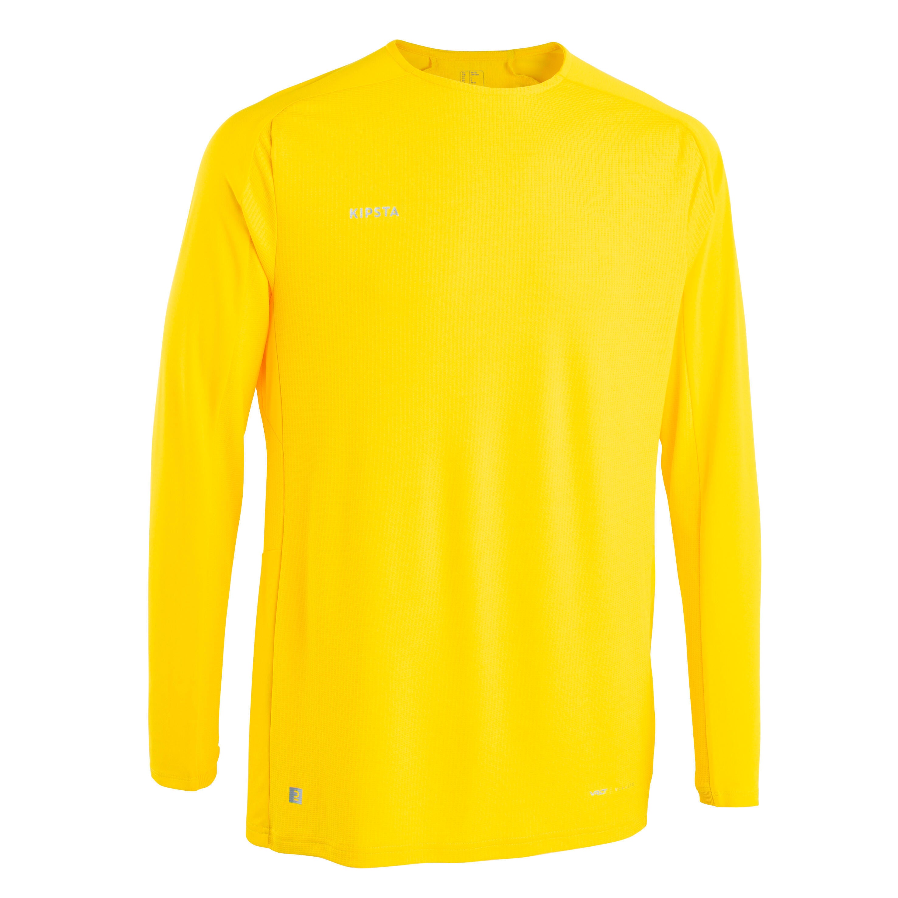 T-shirt with long sleeves VIRALTO club women's/men's yellow KIPSTA, sunny yellow