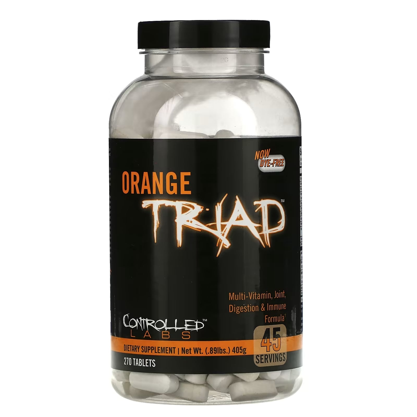 Controlled Labs Orange Triad Multivitamin Formula for Joint Digestion and Immunity 270 tablets