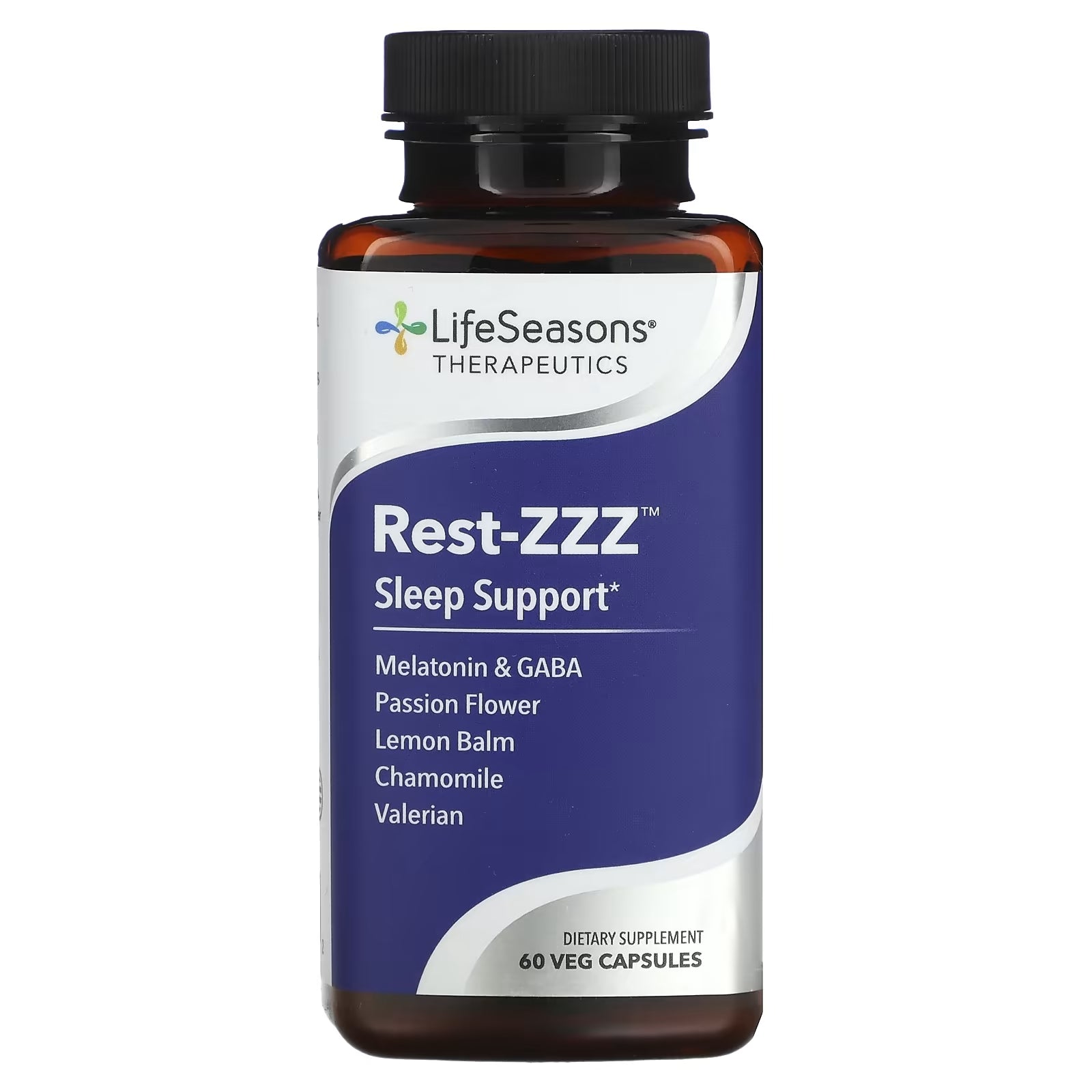 LifeSeasons Rest-ZZZ Sleeping Aid, 60 Vegetarian Capsules