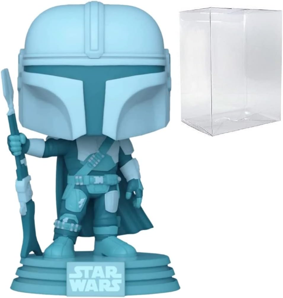 Funko POP! Vinyl Figure Star Wars: The Mandalorian - Din Djarrin Hologram Glow-in-The-Dark Exclusive